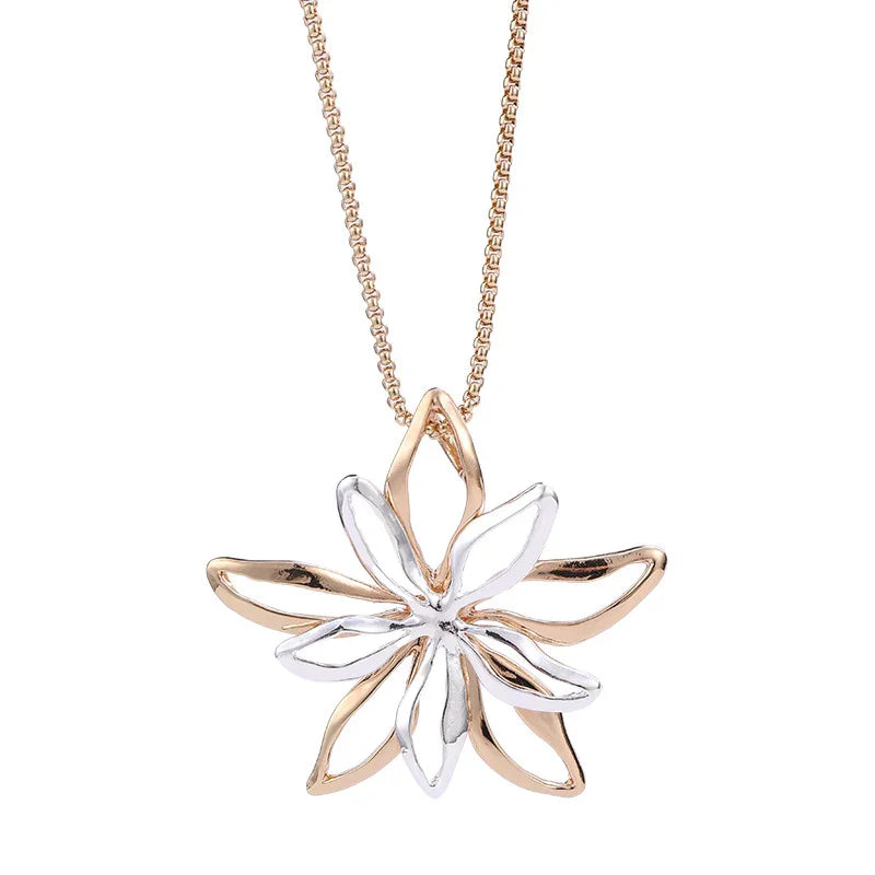 tiger lily necklace Dew Sterling Silver & Rose Gold Tiger Lily Necklace – Wholesale Jewelry Supplier – CIVIBUY