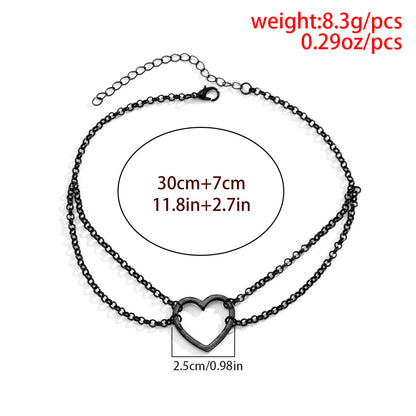 Black cute love Necklace necklaces for Blackpink girls - CIVIBUY