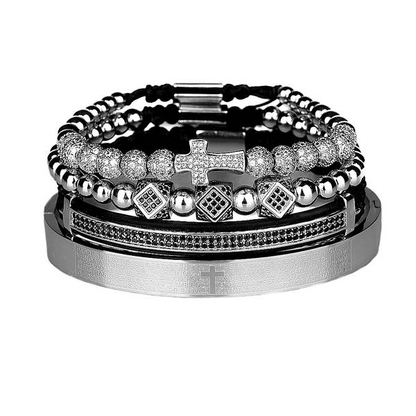 Bling Crown Bracelet pulseras para caballero gold beaded jewelry For Men - CIVIBUY