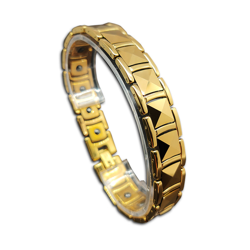 Magnetic Bracelets Powerful Mens Gold Bracelet – CIVIBUY