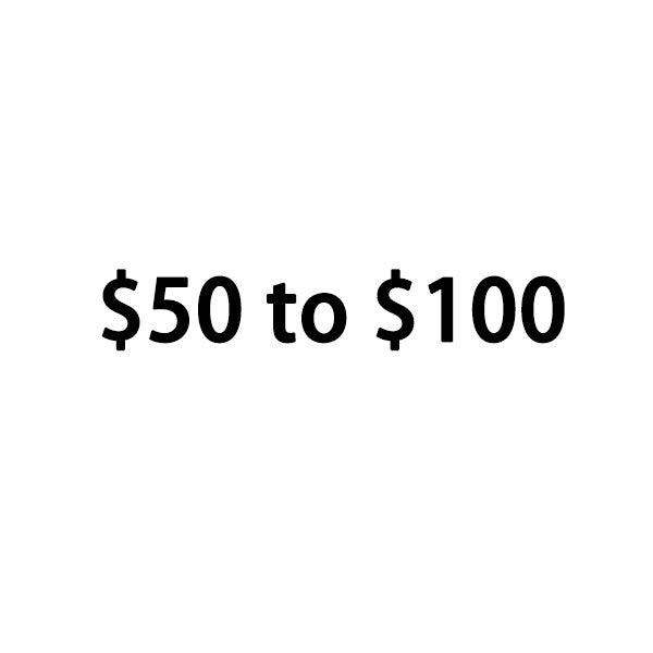 $50 to $100