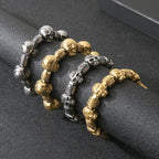 Men’s Stainless Steel Chain Matte Cuba Skull bracelet