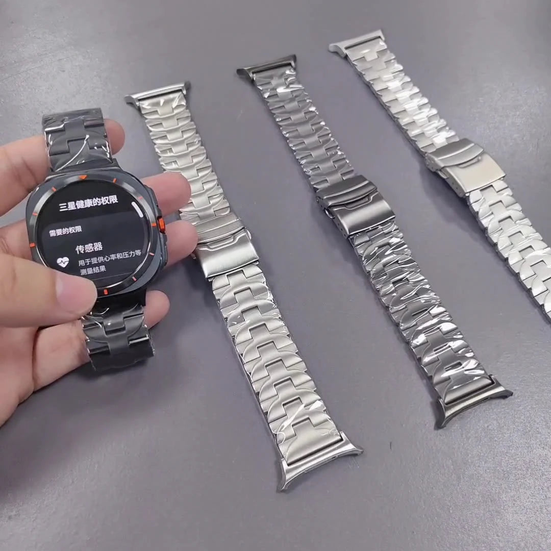 Metal Stainless Steel Wristband Replacement Strap Men for Samsung Galaxy Watch 7 Ultra 47mm (Copy)