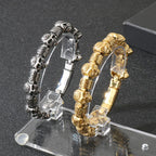 Men’s Stainless Steel Chain Matte Cuba Skull bracelet