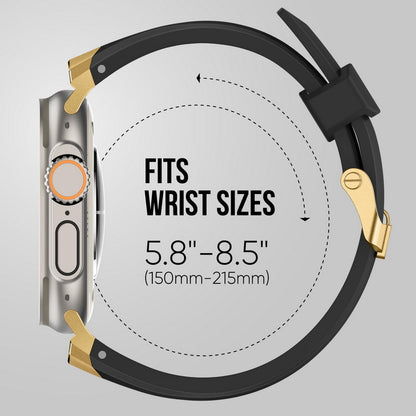 Rugged Apple Watch Ultra Strap 49mm 45mm 44mm 42mm Stainless Steel Connector Durable Silicone Band