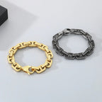 バイキング ブレスレット ジュエリー チタン スチール メンズ ブレスレット シルバー ブレスレット メンズ 9インチ