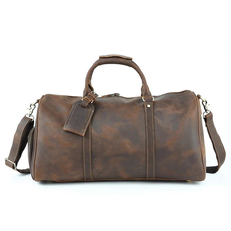20インチ レザーダッフルウィークエンダートラベルバッグ（フルグレインカウハイドレザー使用） 