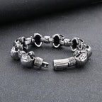 Men’s Stainless Steel Chain Matte Cuba Skull bracelet