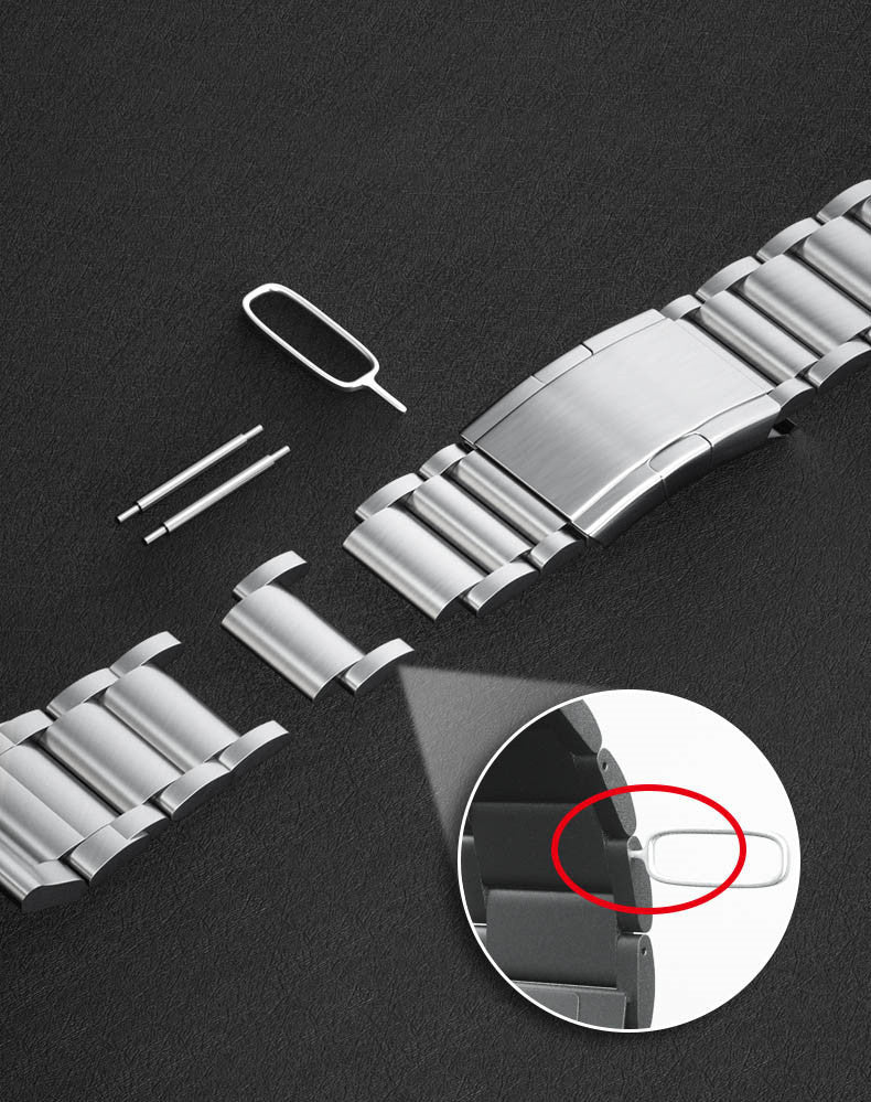 Titanium Metal Watchband Strap with Integrated Buckle for Apple iWatch 9