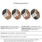 Genuine Leather Strap for Apple Watch Band Series 9 8 7 6 - CIVIBUY