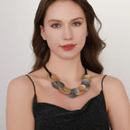 エレガントなデイリーローズゴールドとシルバーのツートンマルチレイヤーティアドロップダングルイヤリングレディース