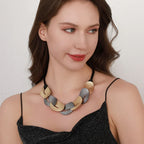 エレガントなデイリーローズゴールドとシルバーのツートンマルチレイヤーティアドロップダングルイヤリングレディース