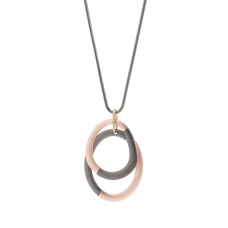 Blacked Steel Rose Gold Pendant - CIVIBUY