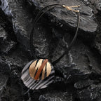 Gold Necklace resin Oval Necklace - CIVIBUY