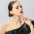 Stainless steel 18k gold plated hoops with rectangle earrings for her - CIVIBUY