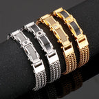Heavy Biker Bracelet Men's Stainless Motorcycle Chain Bracelet - CIVIBUY