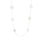 Silver Long Necklaces for Women Fashion Double Layered Sweater Chain - CIVIBUY