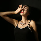 Gold Plated Circle Elegant Necklace Lightweight for Women Girls Ladies - CIVIBUY