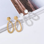 Gold Disc Earrings Gold Hoop Earrings Oversized Earrings for women - CIVIBUY