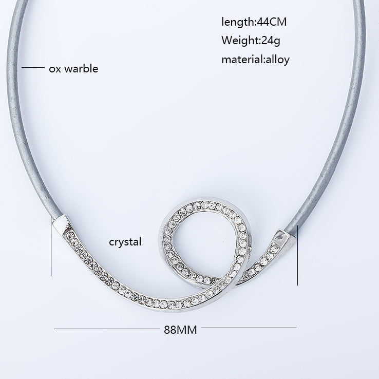Sparkly Elegant Necklace Jewelry Lightweight for Women Ladies - CIVIBUY