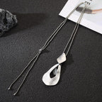 Silver Long Chains Necklace Fashion Accessories Pendants Jewelry - CIVIBUY