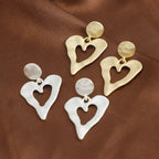 Earrings Cross-border Silver Or Gold Fashion Heart All-match High-end Women's Earrings - CIVIBUY