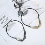 Handmade S925 Neck Wave with Braided Rope Necklace - CIVIBUY