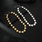 Chunky Big Gold Bead Choker Necklaces for Women Gifts Jewelry