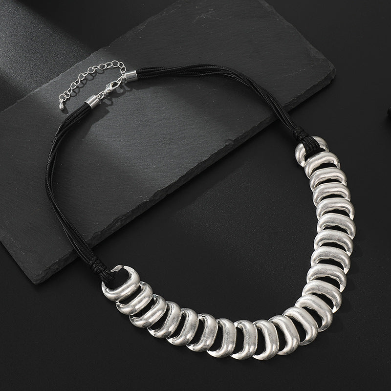 Elegant Necklace Big Washers Accent Modern Fashion Jewelry For Women