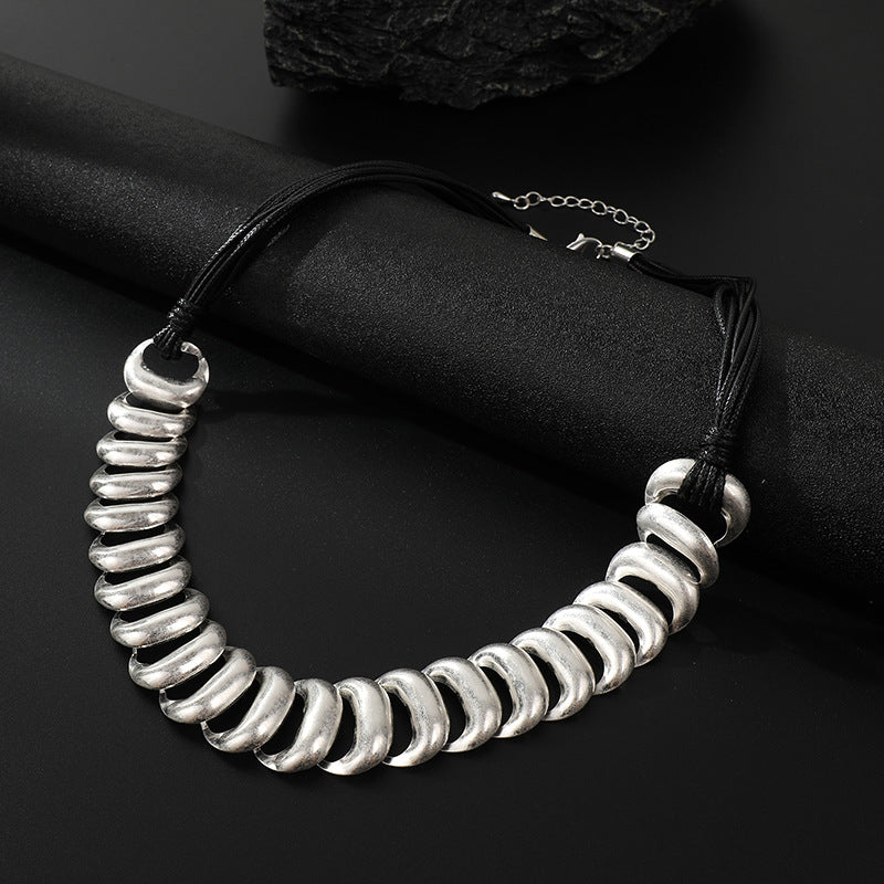 Elegant Necklace Big Washers Accent Modern Fashion Jewelry For Women