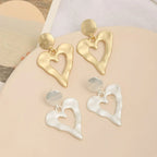Earrings Cross-border Silver Or Gold Fashion Heart All-match High-end Women's Earrings - CIVIBUY
