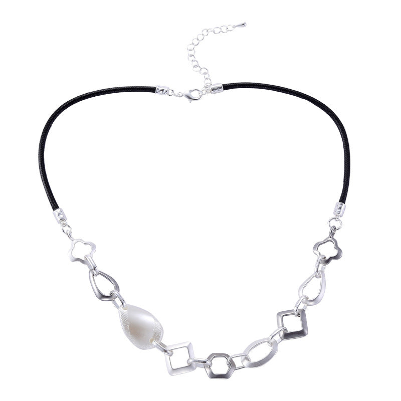Unique beaded drop necklace sterling silver necklaces for women - CIVIBUY
