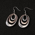 Elegant Daily Rose Gold and SilverTeardrop Dangle Earrings wholesale - CIVIBUY