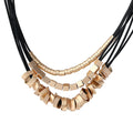 STRIKING GOLD AND SILVER COLLAR NECKLACE - CIVIBUY