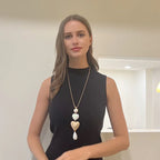 Gold Heart Pendant Necklace Tri Color Heart Charm Necklace - CIVIBUY