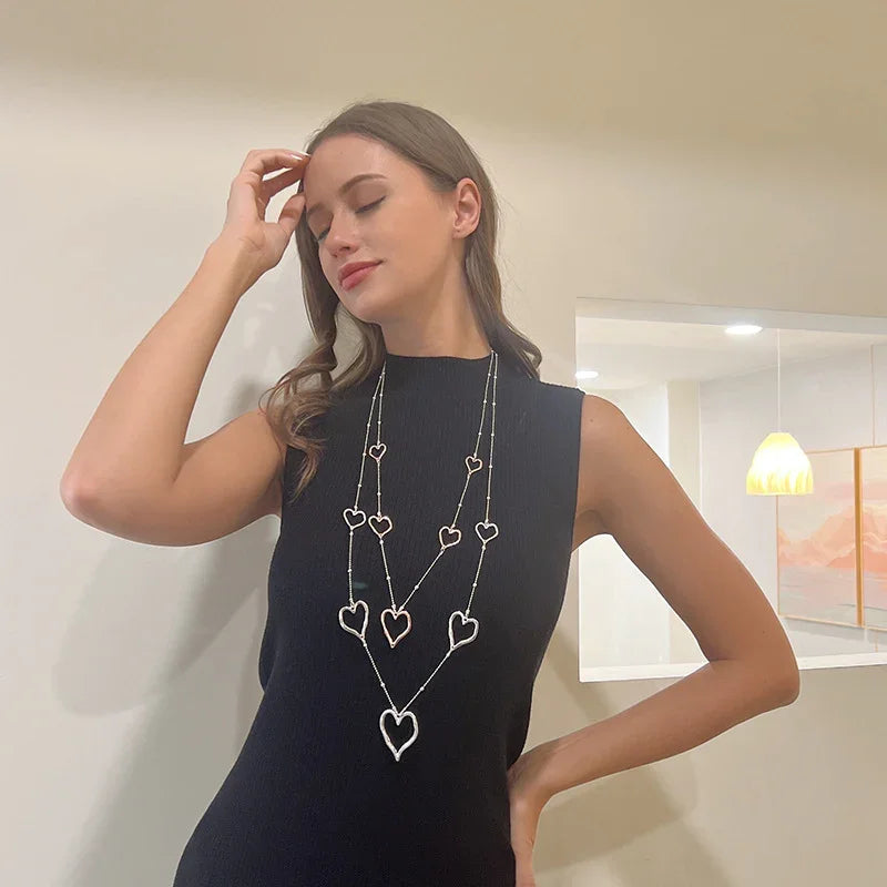 FANTASTIC Love Heart LAYERED NECKLACE - CIVIBUY