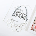 Sterling Silver Double Strand Circles Necklace - 17” Length by Silver Standard Jewelry - CIVIBUY