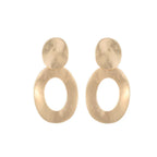 Matte Gold Dangle Earrings for Women Big Drop Earrings for Women - CIVIBUY