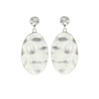 Gold Tone Organic Oval Drop Earrings - CIVIBUY