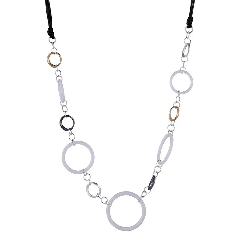 silver coated plastic silver gunmetal-finished steel,28-inch continuous loop Women - CIVIBUY