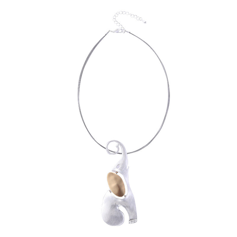 elephant Pendant Necklace silver Necklace - CIVIBUY