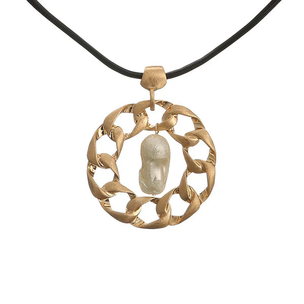 Gold Necklace for Women Collar Necklace Disc Minimalist Necklace