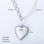 Brand New Envy Jewelry Heart and Pearl Chain Necklace - CIVIBUY