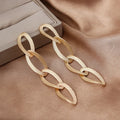 Geometric Twist Design Earrings - Fashionable Irregular Figure Eight Jewelry for Women - CIVIBUY