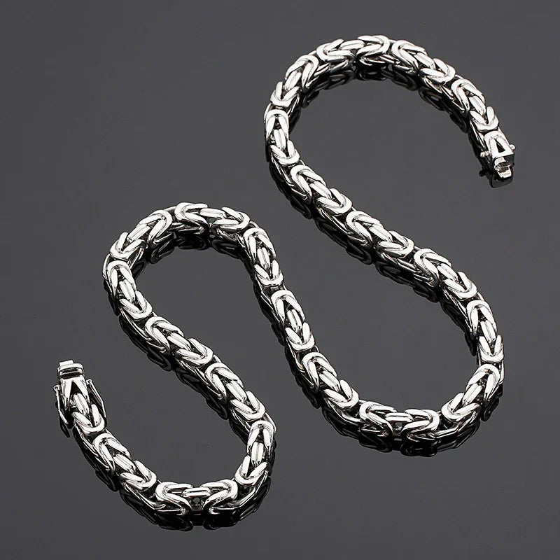 Fashion Choker Rapper Cuban Necklace Stainless Steel Men's Jewelry 24 inchs long - CIVIBUY