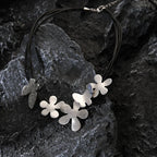 Enamel Flower Bib Statement Pendant Necklace - CIVIBUY