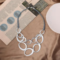 Sterling Silver Double Strand Circles Necklace - 17” Length by Silver Standard Jewelry - CIVIBUY