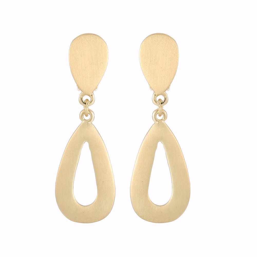 Stainless steel 18k gold plated hoops with rectangle earrings for her - CIVIBUY