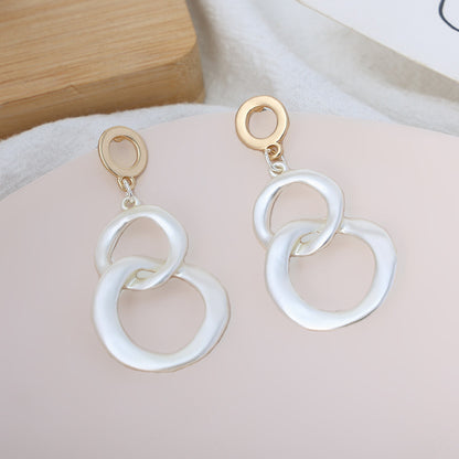 Sterling Silver Layered Circle Earrings - CIVIBUY