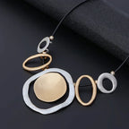 Circle Ring Charm Rope Necklace - CIVIBUY